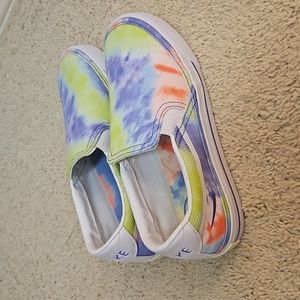 Nike tie dye slip-ons